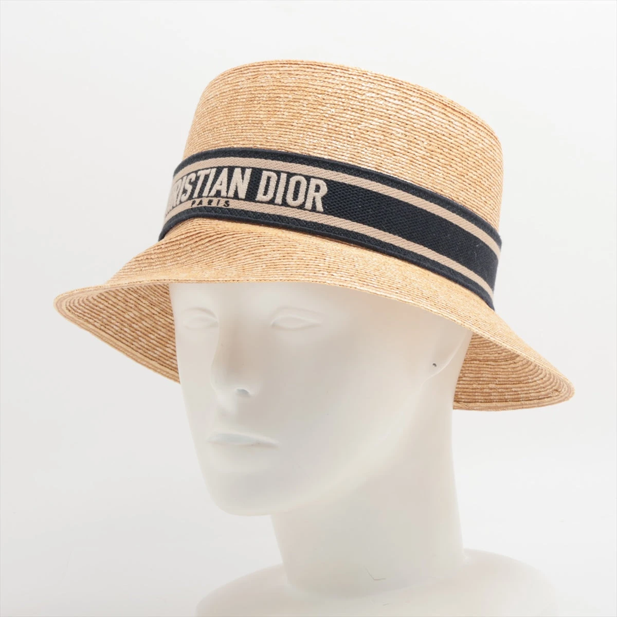 Christian Dior ディオール　オブリーク　ストローハット 57 DIOR ディオール ハット 麦わら帽子 ストローハット
