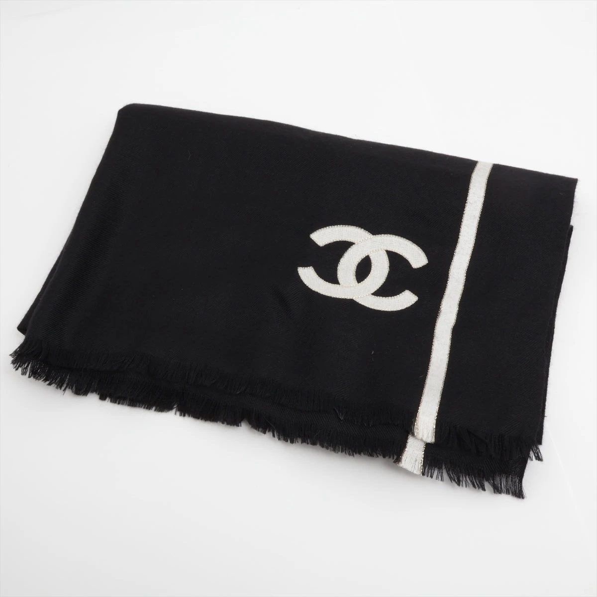 【CHANEL】シャネル　ココマーク　カシミア×シルク　大判ショール CHANEL - ご購入済美品 CHANEL シャネル ココマーク ロゴ