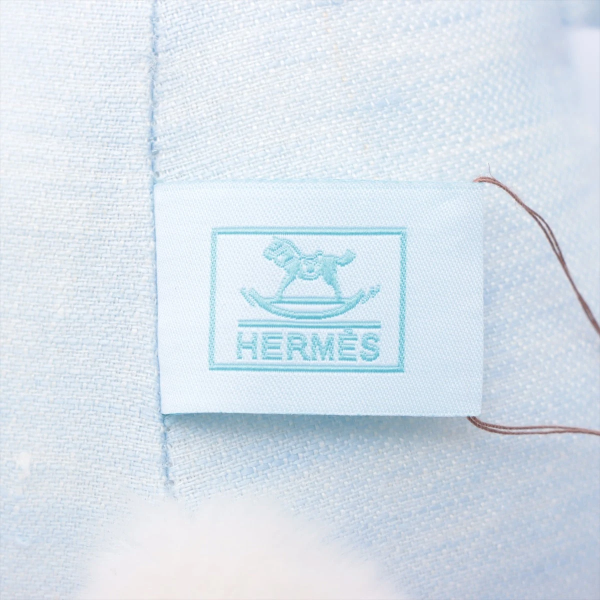 HERMES - エルメス HERMES ぬいぐるみ ポットヨック リネン ブルー/ホワイト キッズ 送料無料【中古】 e59721j HERMES - エルメス HERMES ぬいぐるみ ポットヨック リネン