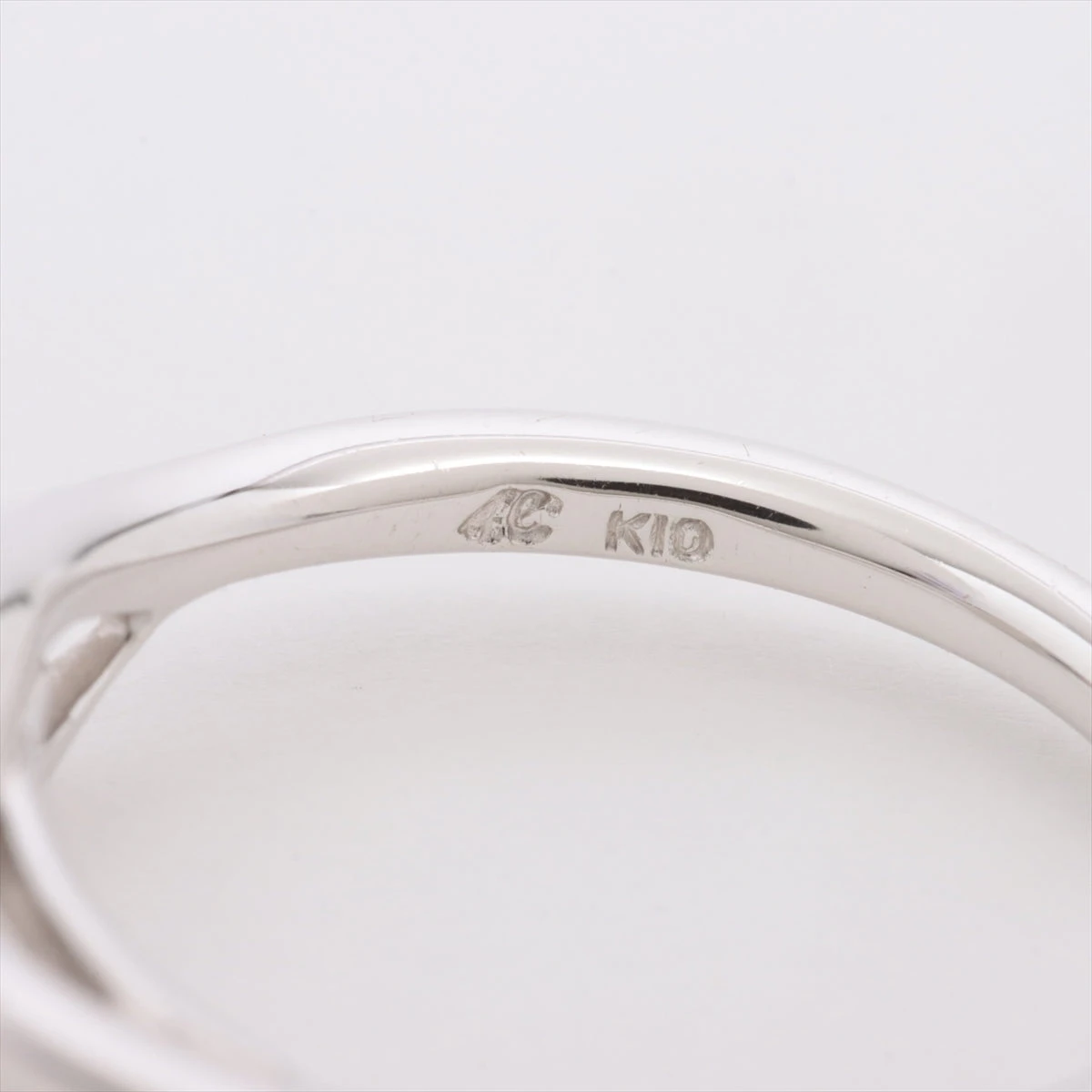 4℃ ダイヤ リング K10(WG) 2.2g A1048578｜中古ブランド品・ブランド 