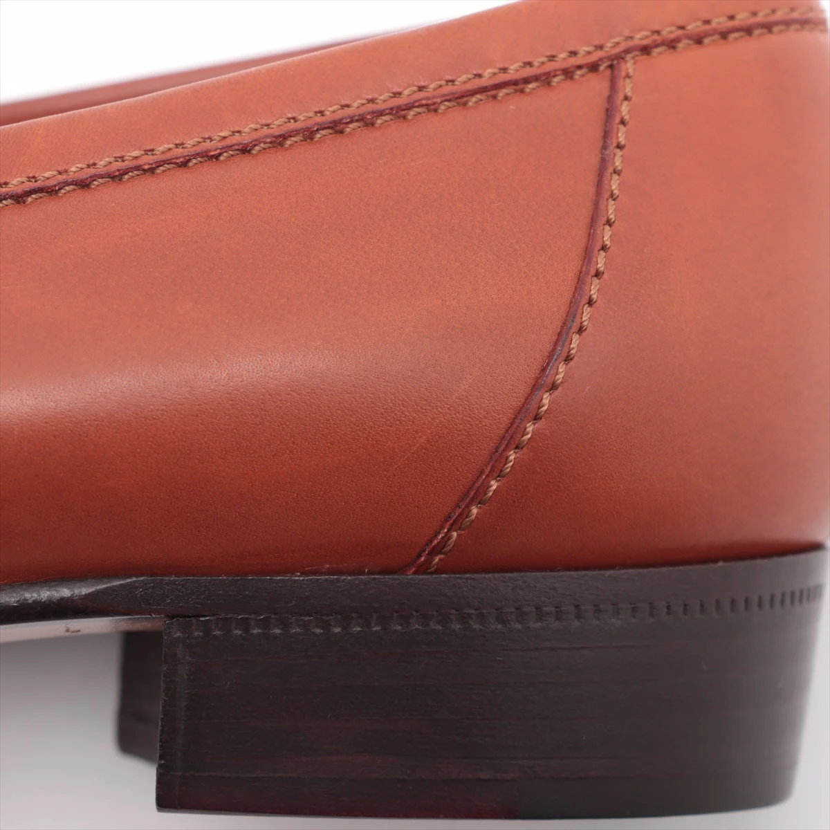 エルメス　コインローファー　レディース　37 24 ブラウン HERMES - 美品 エルメス HERMES ローファー モカシン コイン