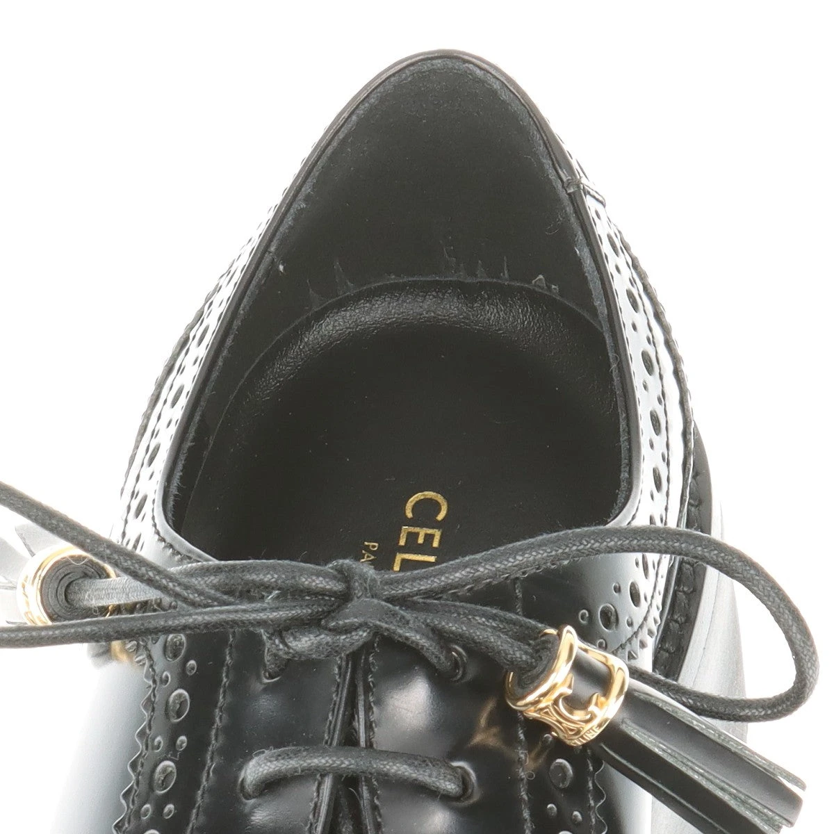 希少フィービー期セリーヌ⭐︎ロープシューズ⭐︎36 CELINE(セリーヌ) チャンキーローファーレザーシューズMG0252