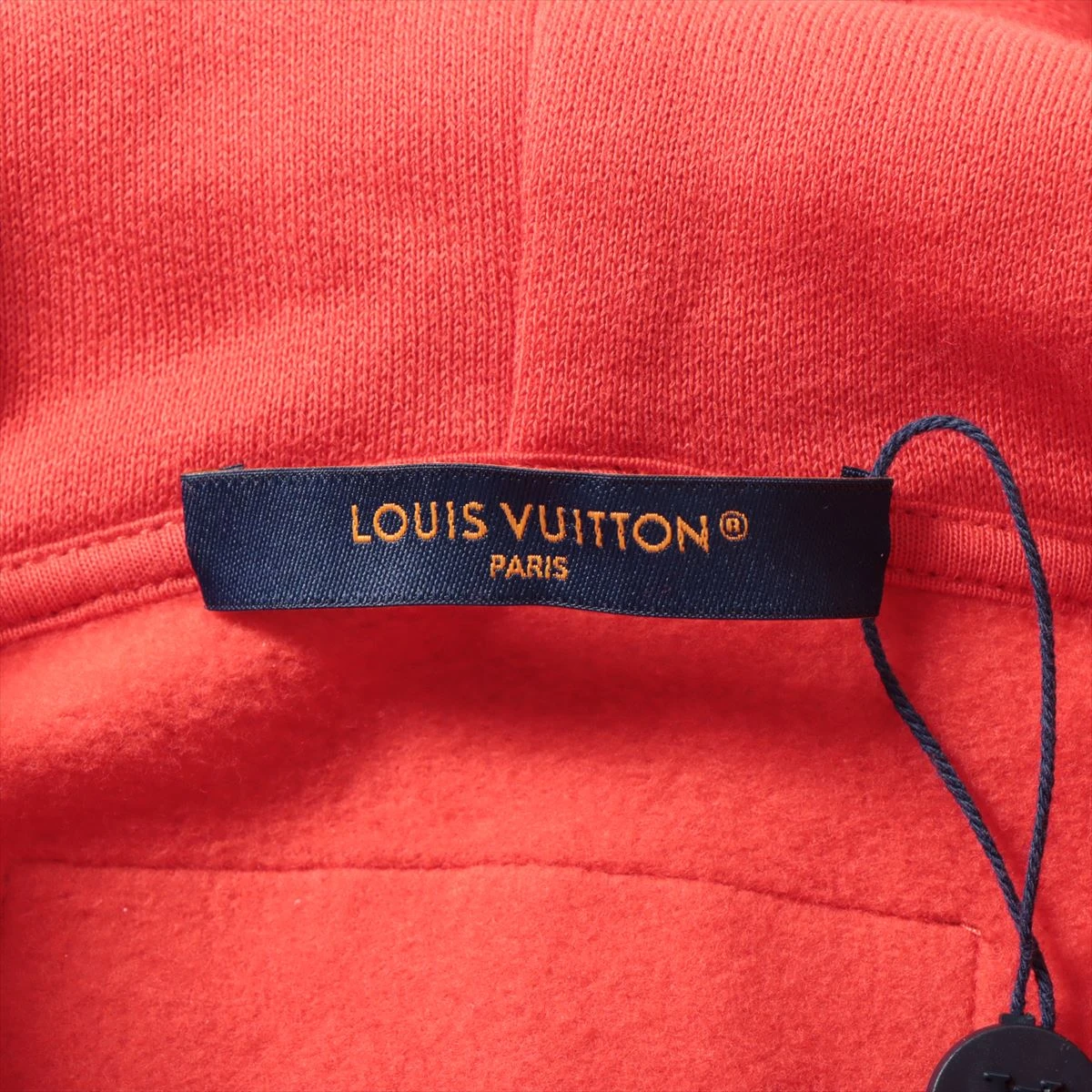 新作 LOUIS VUITTON ロゴプリントパーカー S LOUIS VUITTON◇24SS/LVロゴプリントパーカー/L/コットン/レッド