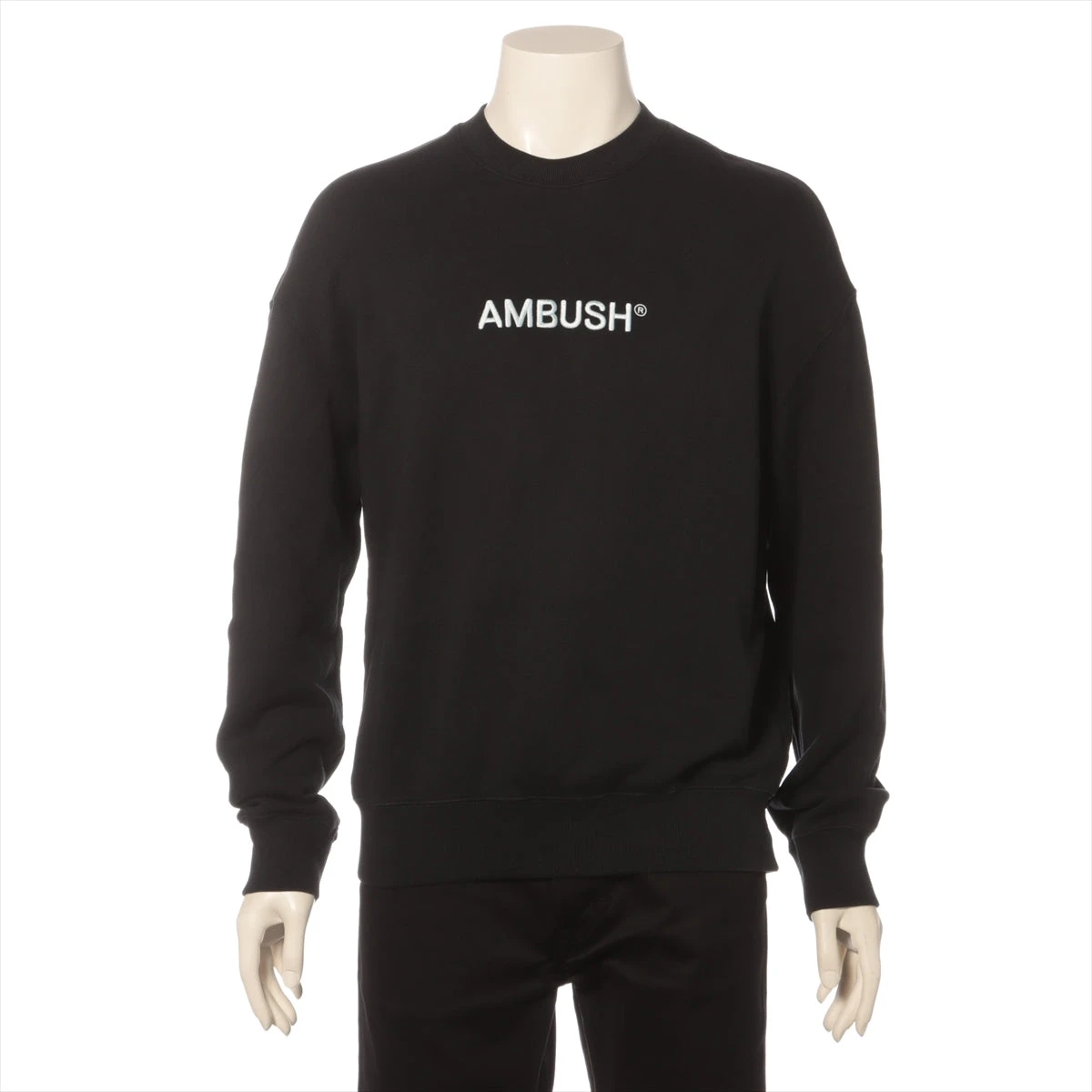 関税込◆AMBUSH アンブッシュ ロゴ スウェットシャツ Mサイズ AMBUSH アンブッシュ スウェット ブラック プリント