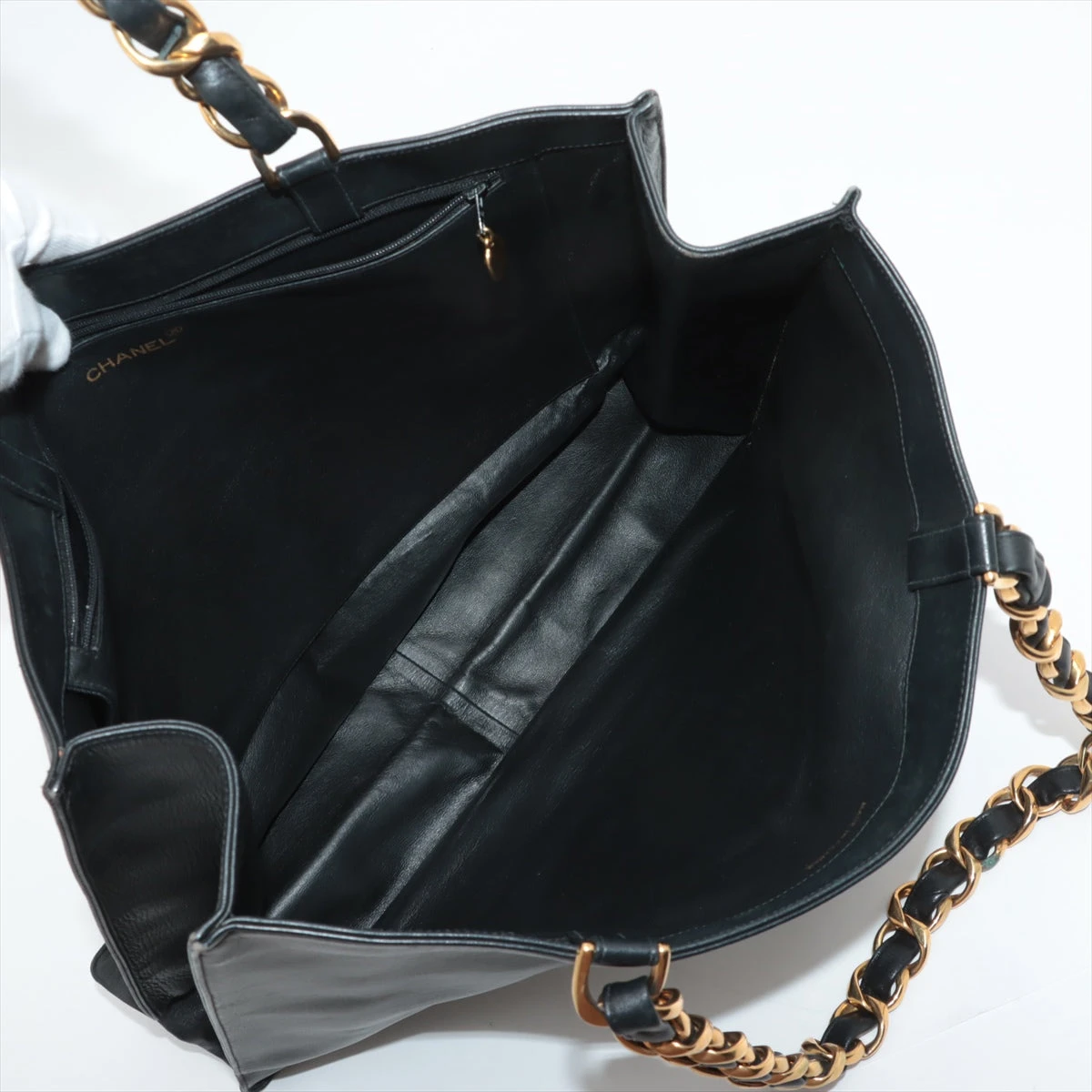 シャネル トートバッグ ココマーク ブラウン ブラック スエード エナメル シャネル トートバッグ ココマーク ブラウン ブラック スエード