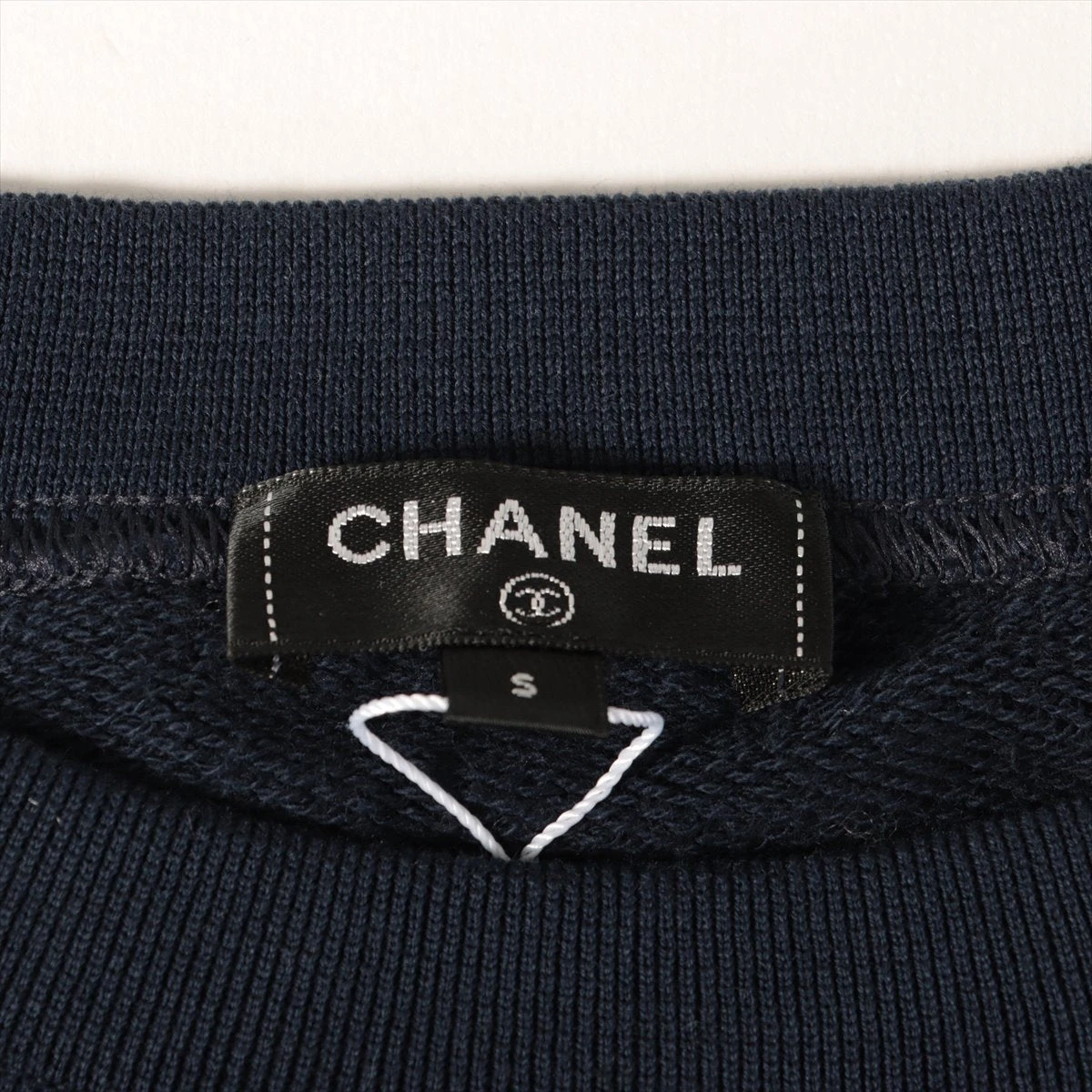 シャネル ココマーク 18C コットン Tシャツ S レディース ネイビー