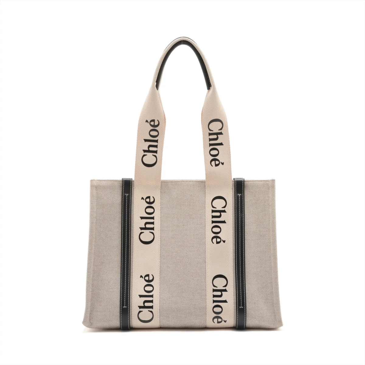 Lily【新品・未使用品】Chloé ベージュトートバッグ Chloe （未使用展示品）クロエ CHLOE ウッディ ミニ トート