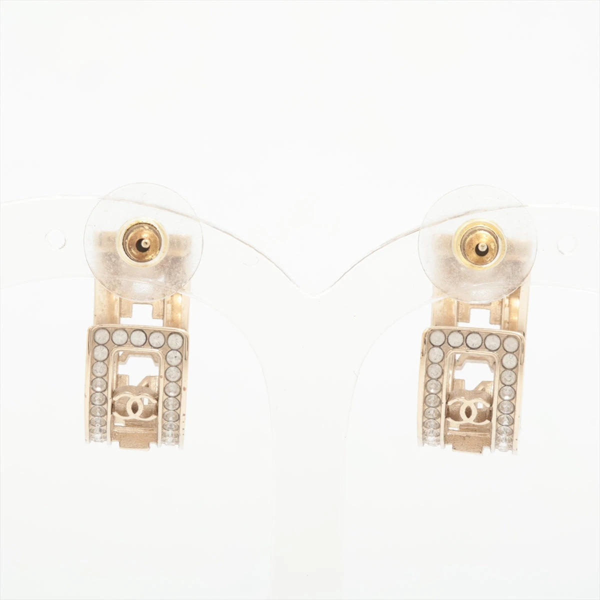 片耳　良品　シャネル　ゴールド　ラインストーン　ココマーク　ピアス　B21V 片耳 良品 シャネル ゴールド ラインストーン ココマーク ピアス