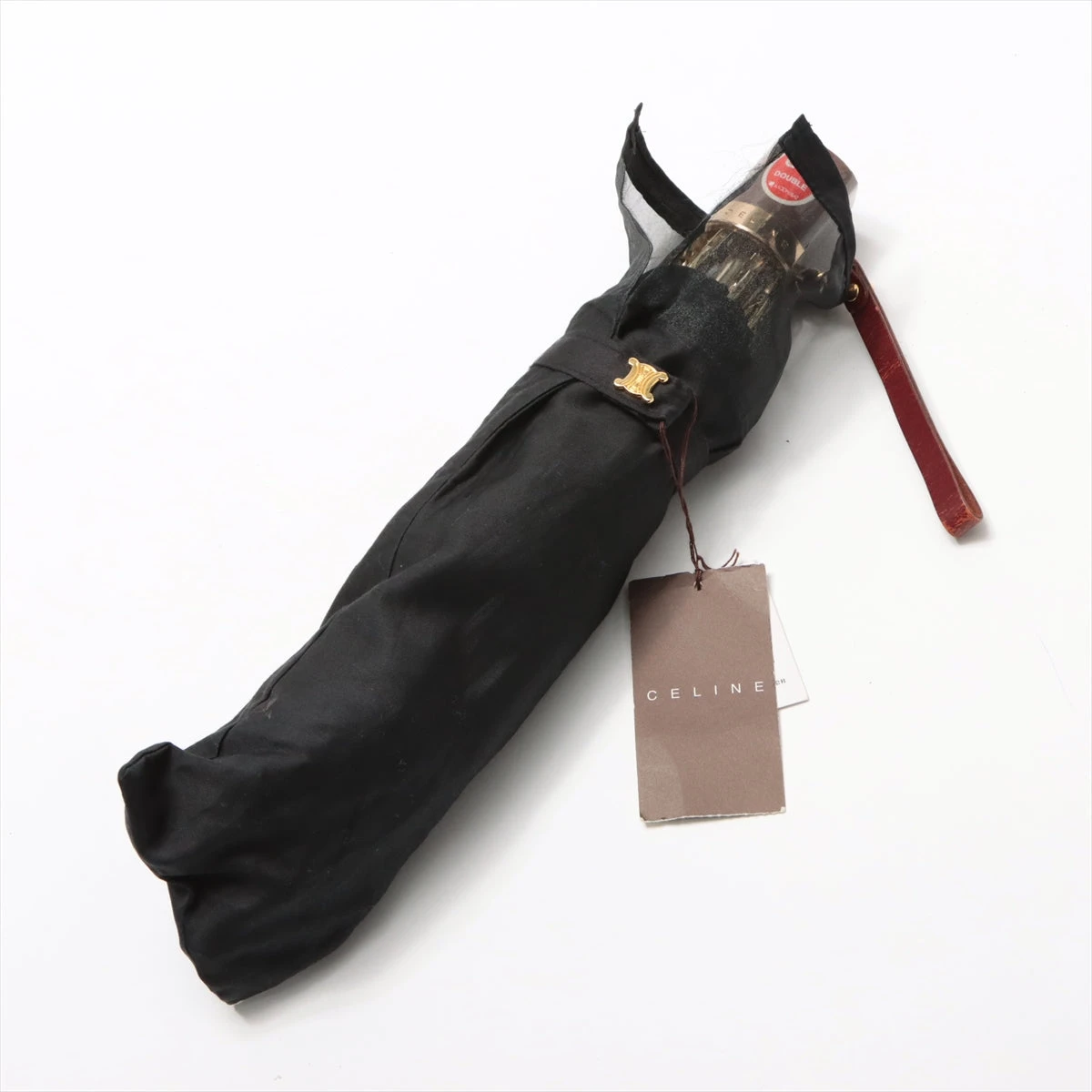 セリーヌ マカダム 折りたたみ傘 コットン×ポリエステル