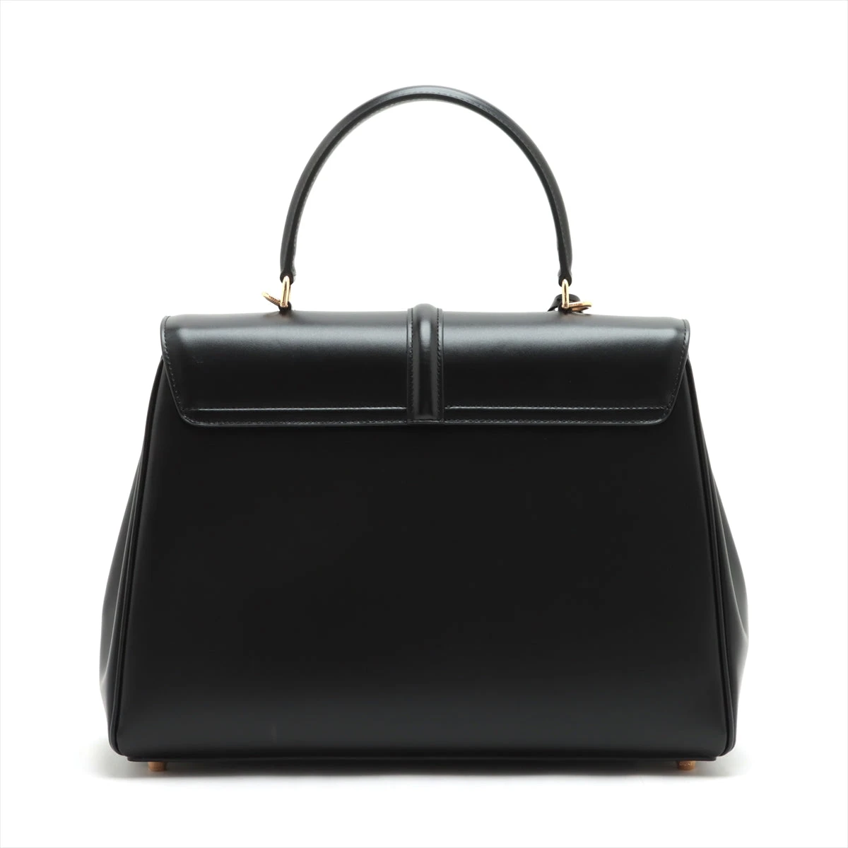 セリーヌ ブラックレザー 2way ハンドバッグ CELINE ブラックレザー ハンドバッグ