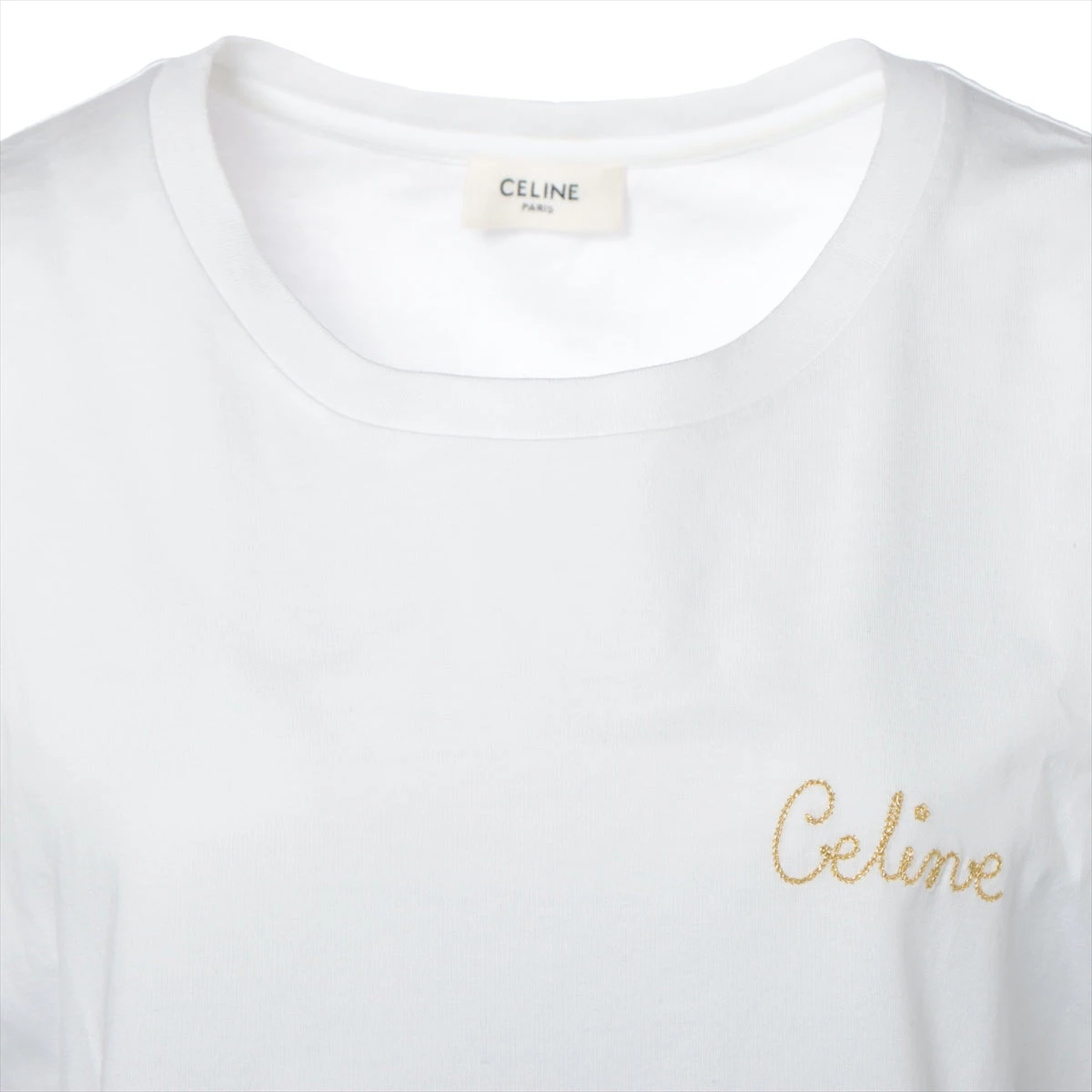 セリーヌ コットン Tシャツ L レディース ホワイト 2X351501F