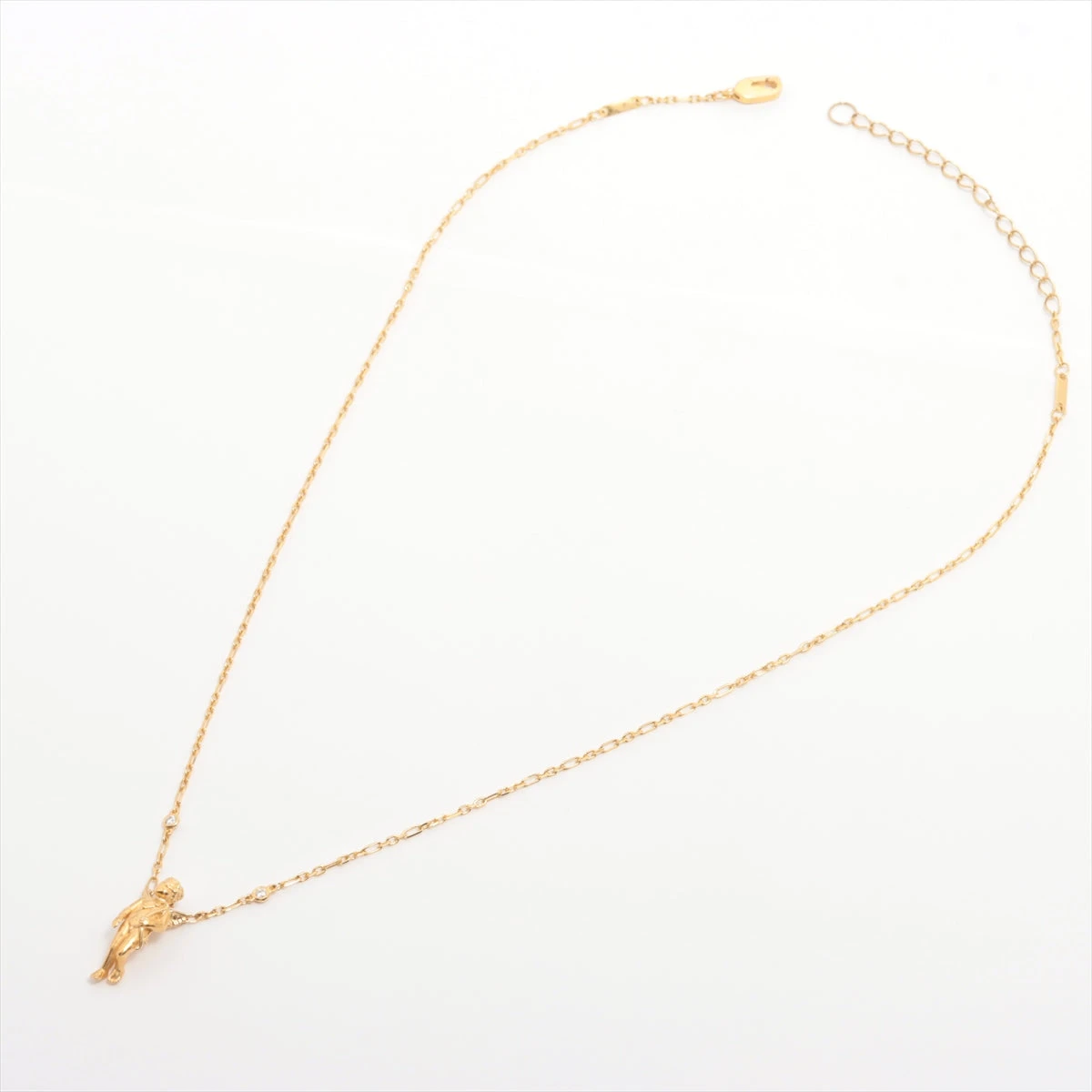 カレライカレラ ダイヤ ネックレス 750(YG) 8.5g 金性刻印かすれ