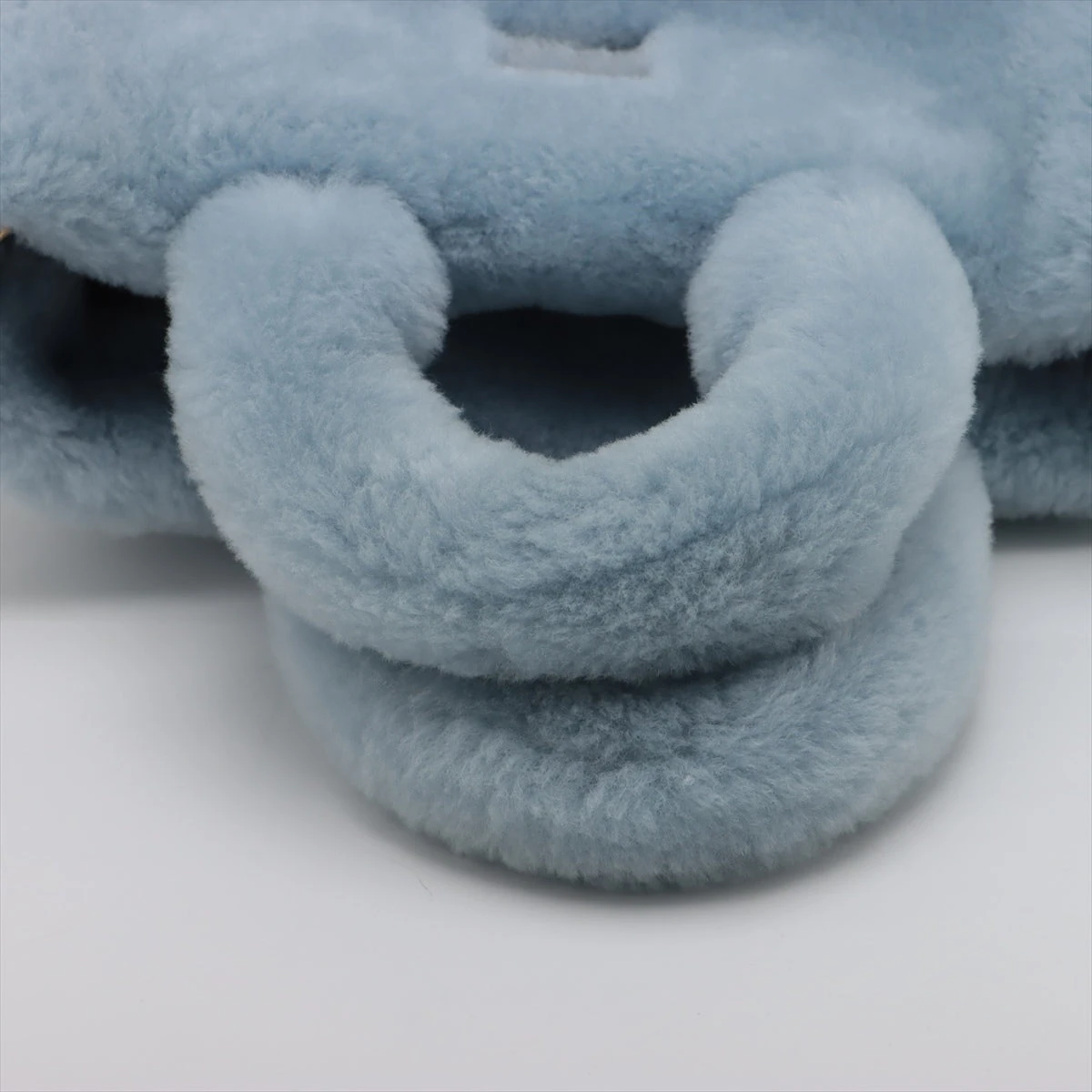 miumiu ファーバッグ ブルー ミュウミュウ ファー ハンドバッグ ライトブルー A2775460｜中古
