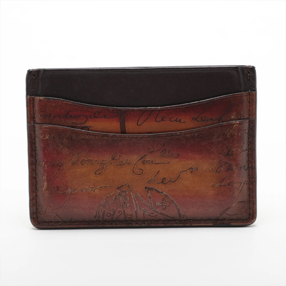 ベルルッティカリグラフィカードケースレザーブラック