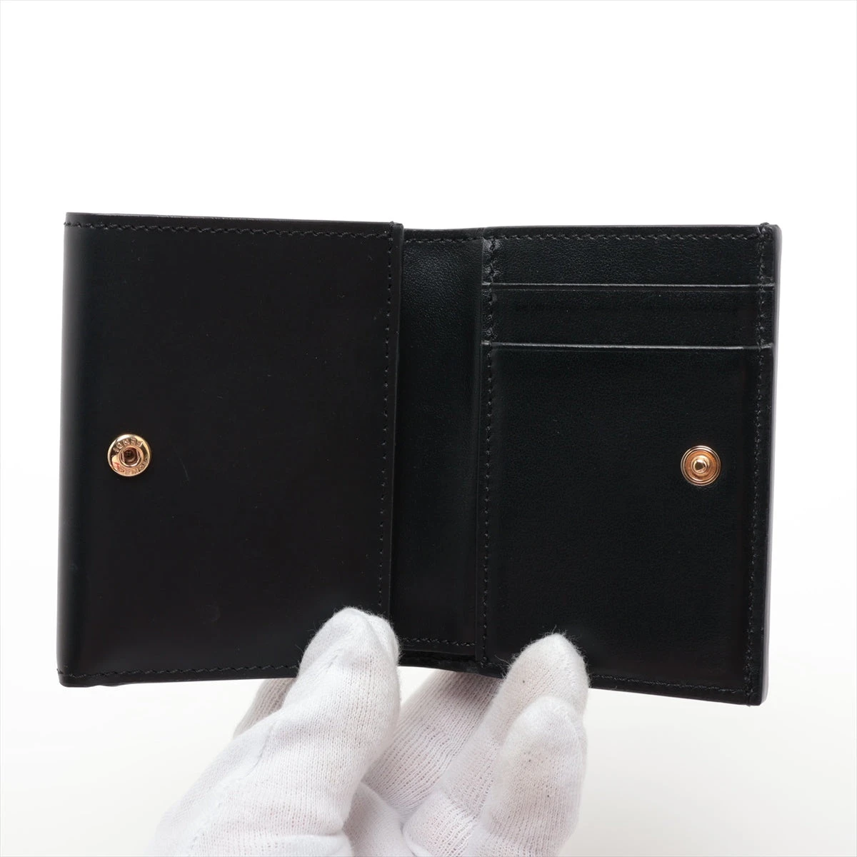 コンパクトウォレット マヤレザー ブラック 中古・古着通販】Maison Margiela (メゾンマルジェラ