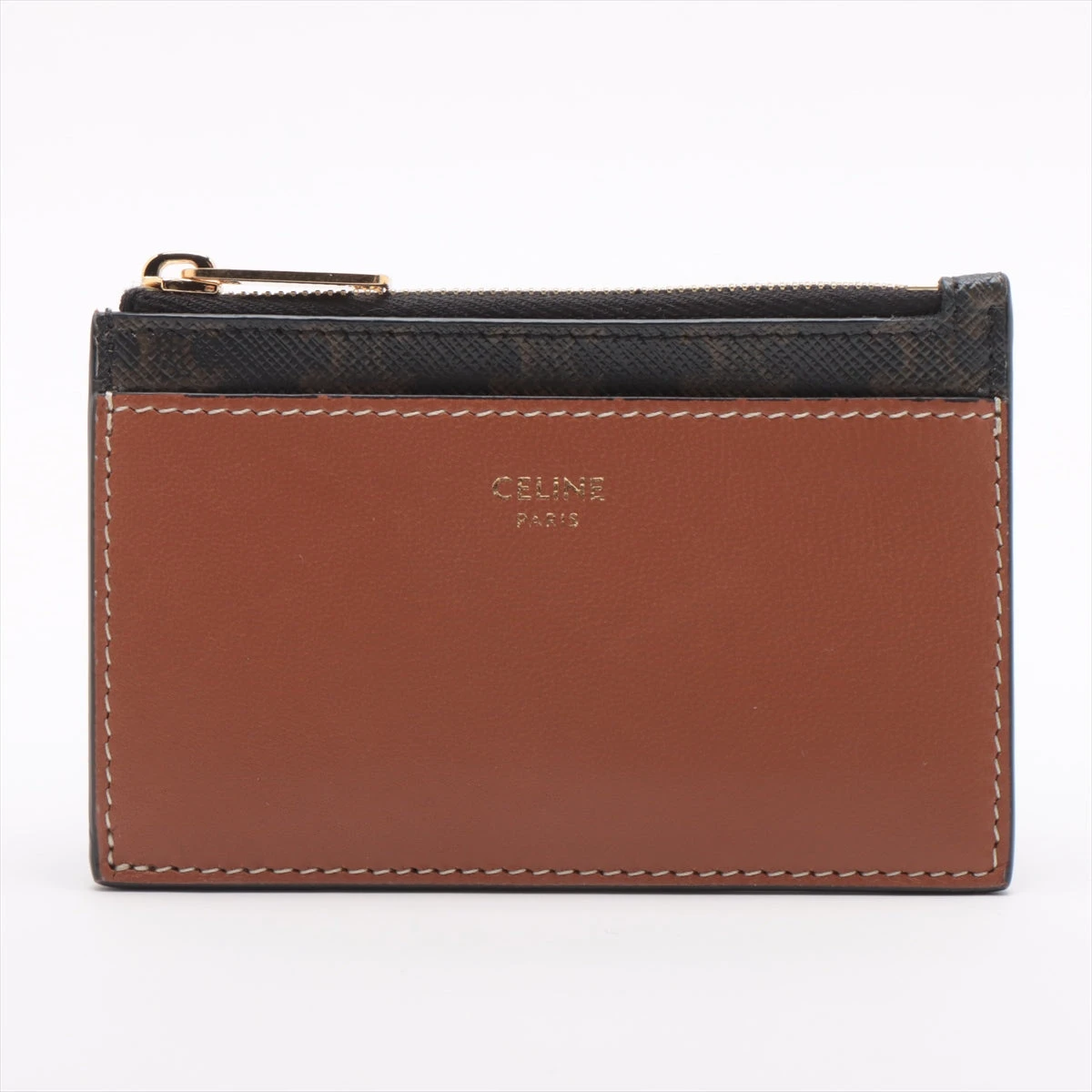 CELINE ブラウンレザーコインケース
