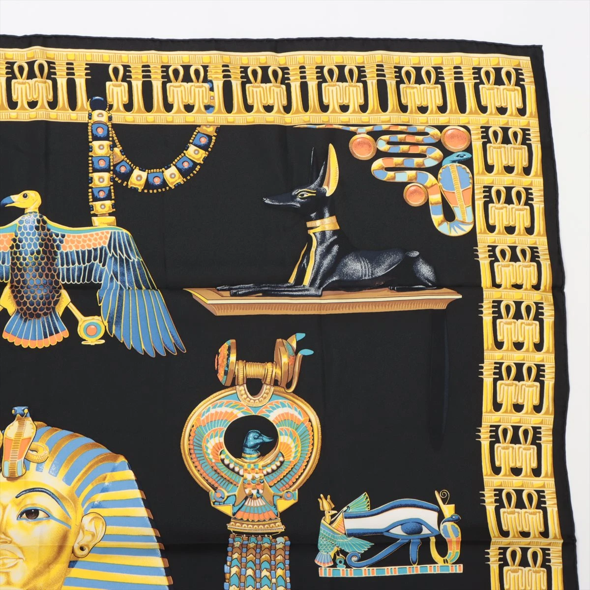 専門店では エルメス カレ90 TUTANKHAMUN ツタンカーメン スカーフ シルク 小物