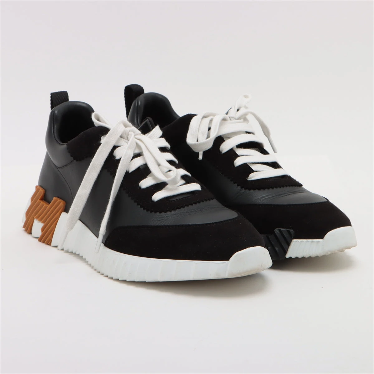 エルメス バウンシング レザー×スエード スニーカー 39 レディース