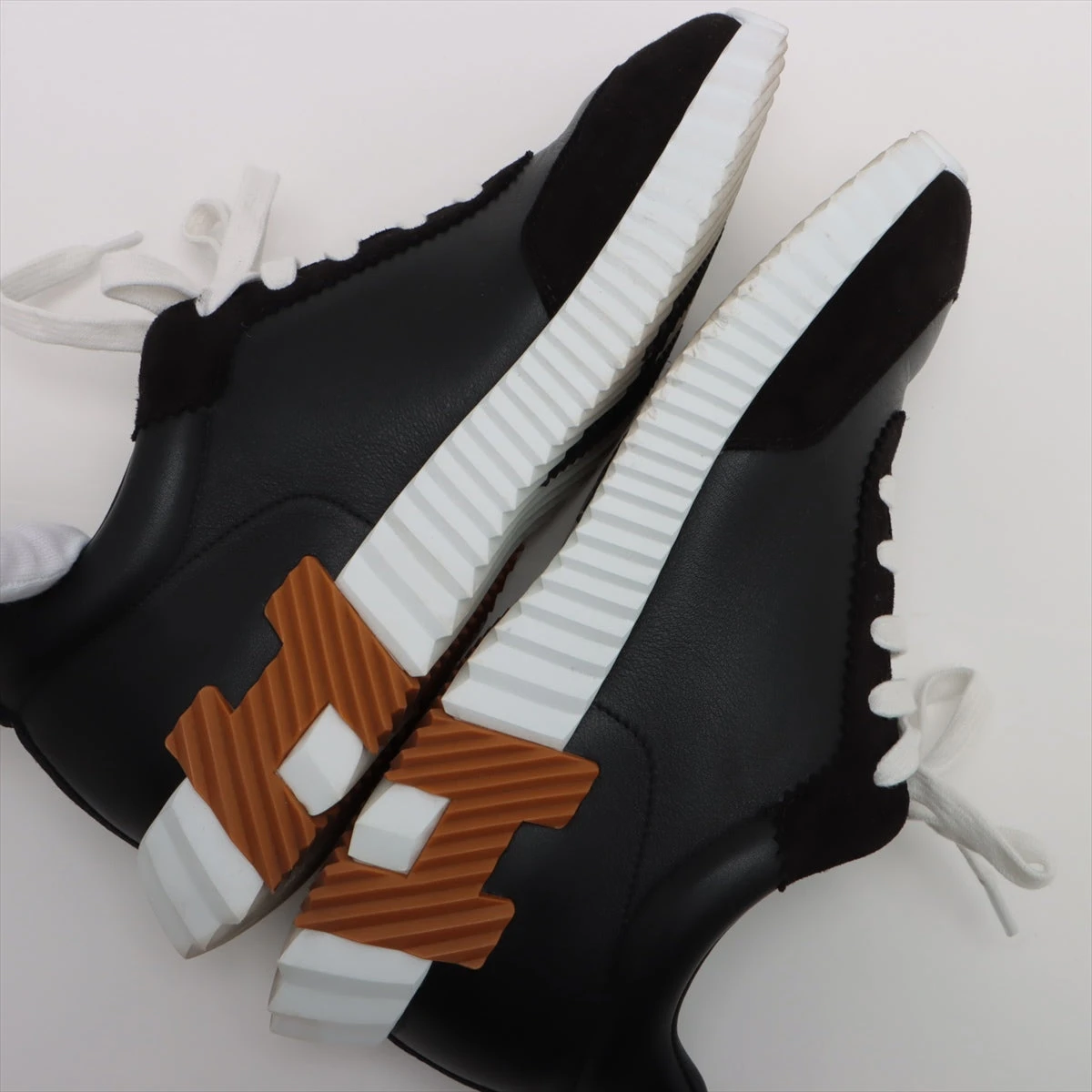 エルメス バウンシング レザー×スエード スニーカー 39 レディース