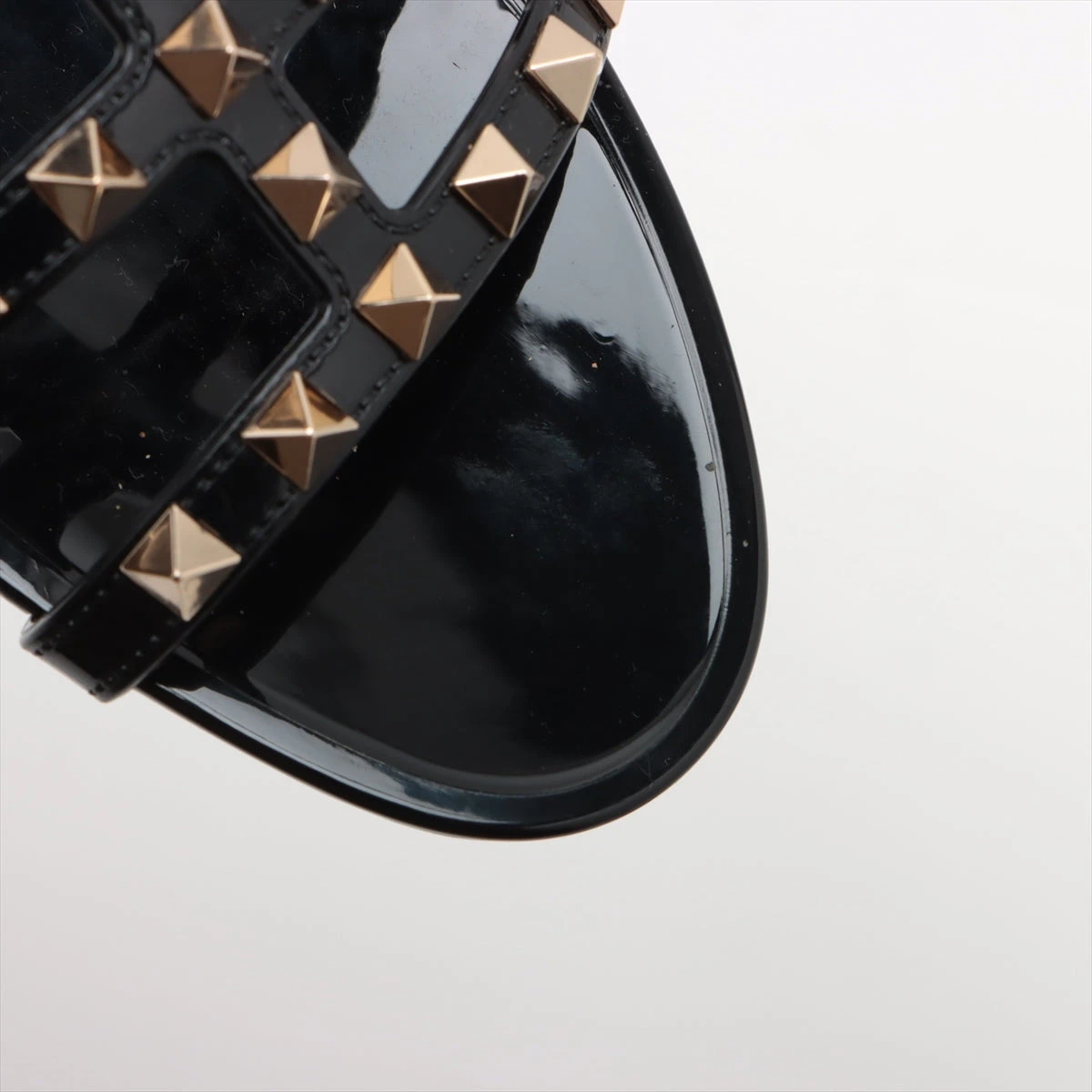VALENTINO ロックスタッズラバースライドサンダル ブラック ス VALENTINO ロックスタッズ ラバー スライドサンダル ブラック