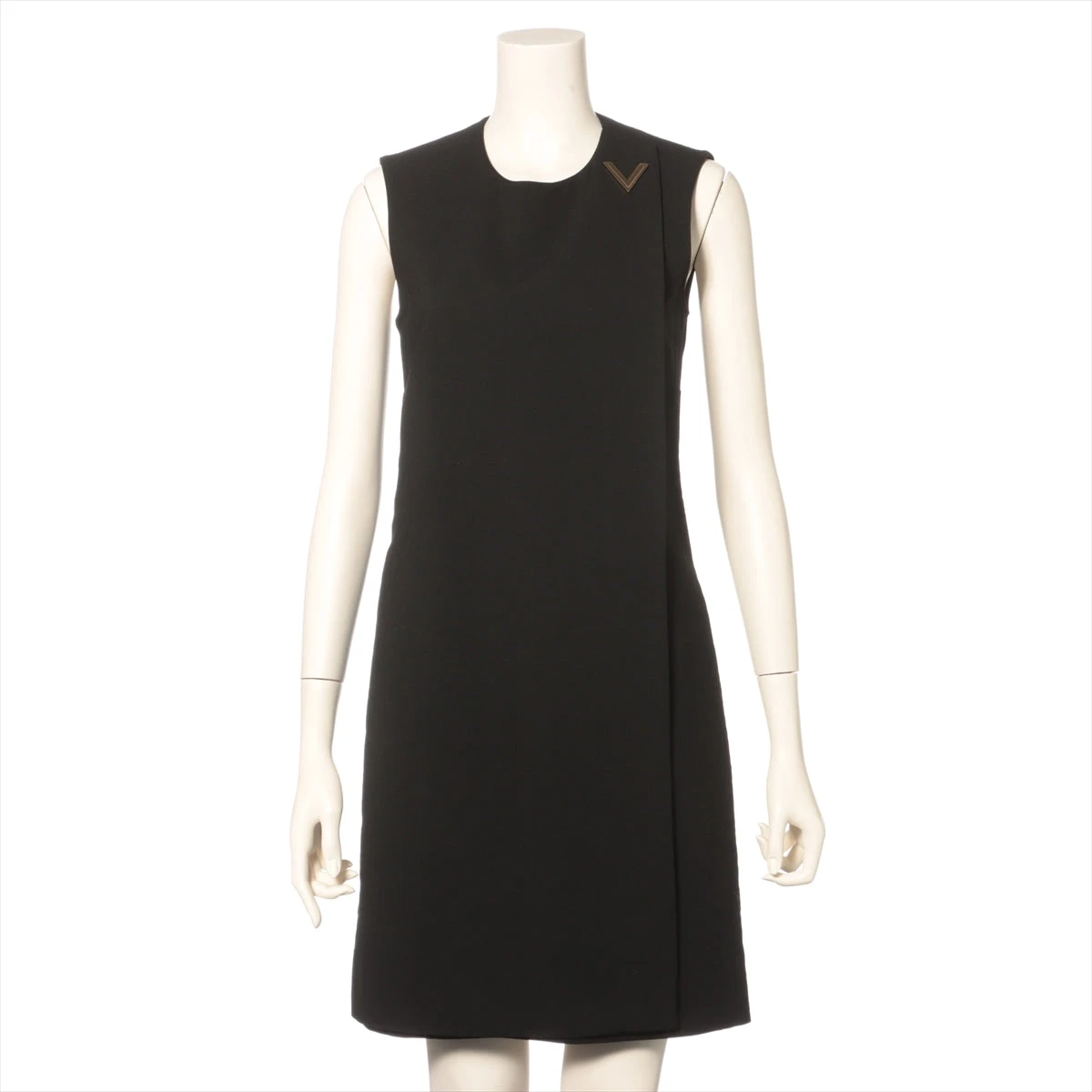 美品　レッドヴァレンティノ38リボン付き長袖定番ブラックワンピース　ドレス RED VALENTINO(レッドヴァレンティノ) ワンピース(レディース