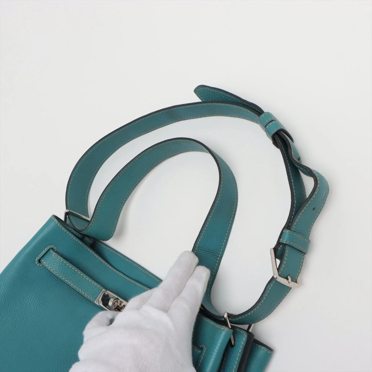 エルメス ソーケリー26 トゴ ブルージーン シルバー金具 □L:2008年 