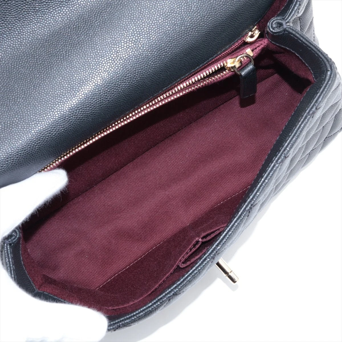 シャネル ココハンドル29 S キャビアスキン 2WAYショルダーバッグ