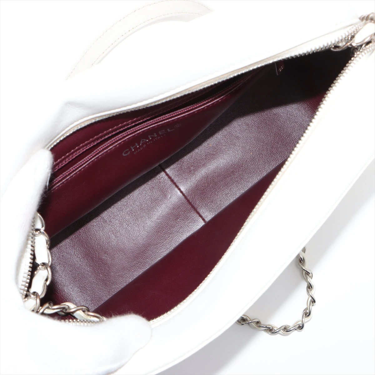 正規品 CHANEL シャネル レザースカート ラムレザー 膝丈 シルバー CHANEL シャネル レサージュ ツイードスカート希少