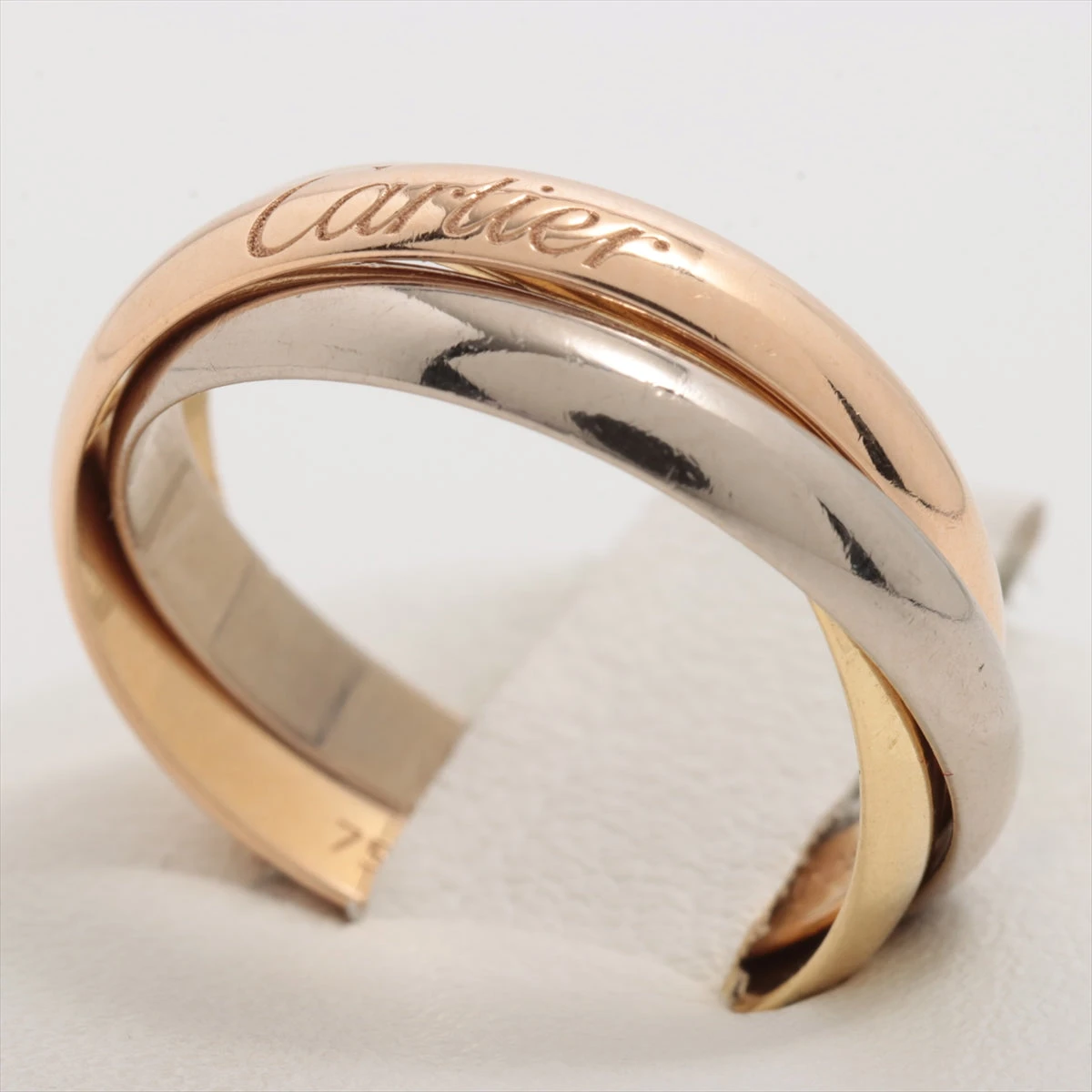 カルティエ トリニティリング Au750 サイズ17 Cartier カルティエ トリニティ リング 指輪 ゴールド×シルバー