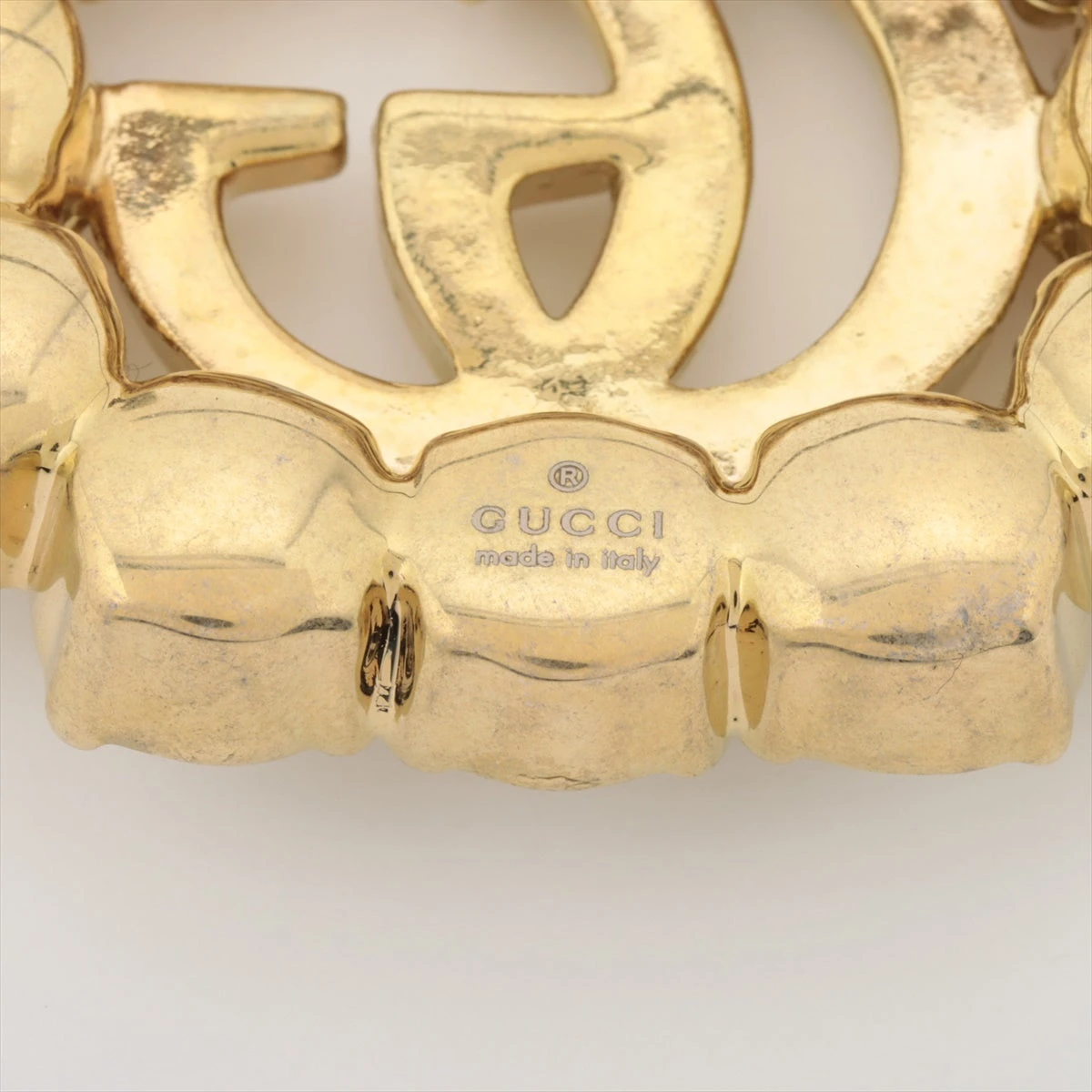 グッチ GGマーモント ブローチ GP×フェイクパール ゴールド A2781727