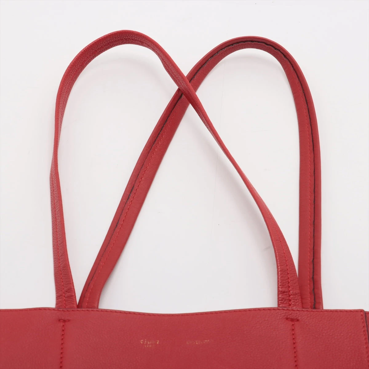 CELINE セリーヌ カバファントム トートバッグ ミディアム 赤 セリーヌ カバファントム レザー トートバッグ レッド NP033098