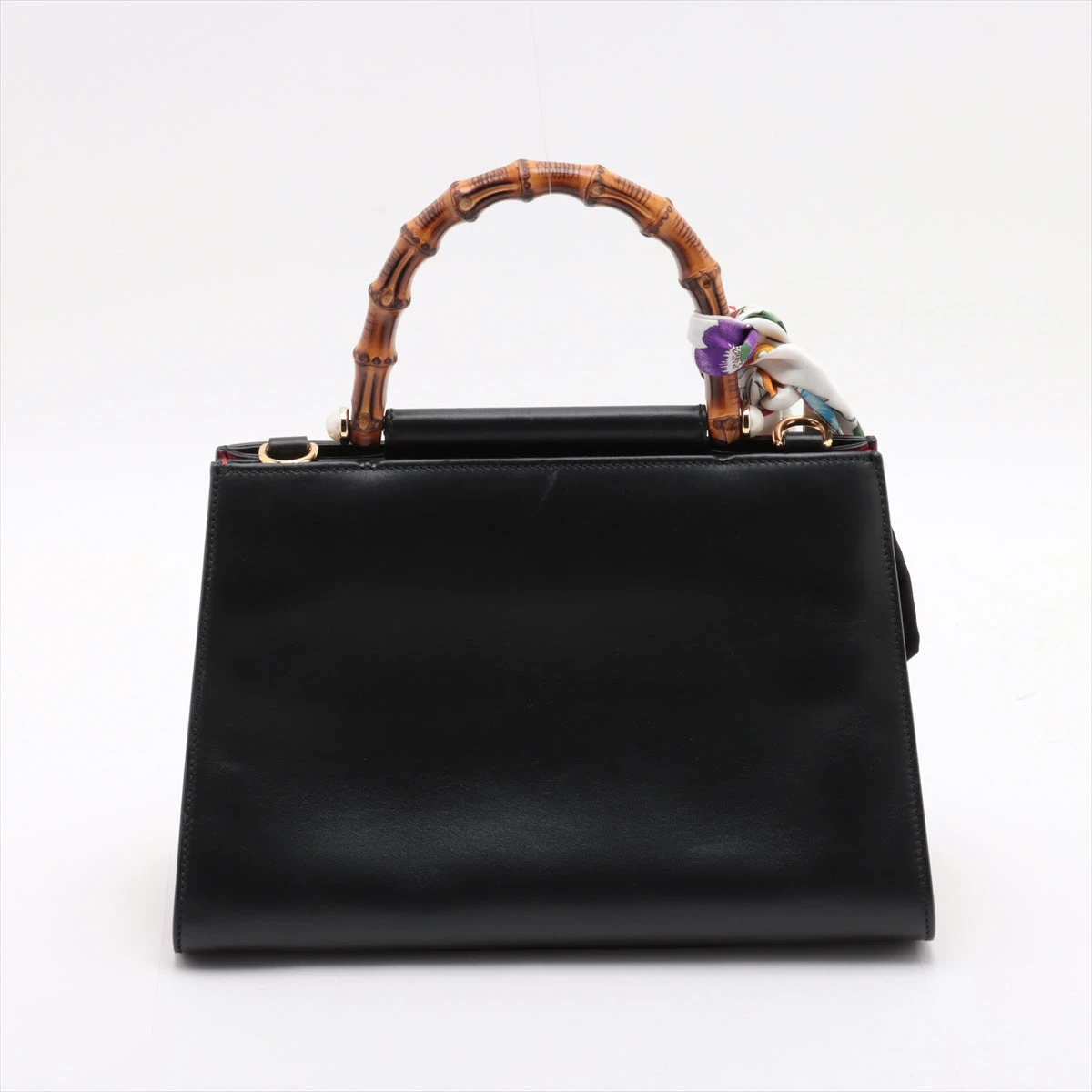 週末割　新品未使用　ブラックデザイン　ノーマルプレート　2枚セット 美品△PRADA プラダ△サフィアーノ モノクローム△2WAY バッグ