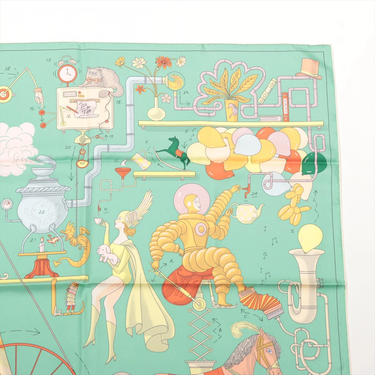 エルメス カレ90 Tea for Two ティー フォー トゥー スカーフ