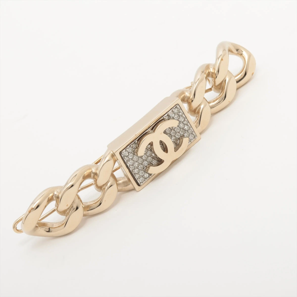 シャネル ココマーク ターンロック B21C ヘアクリップ GP×ライン