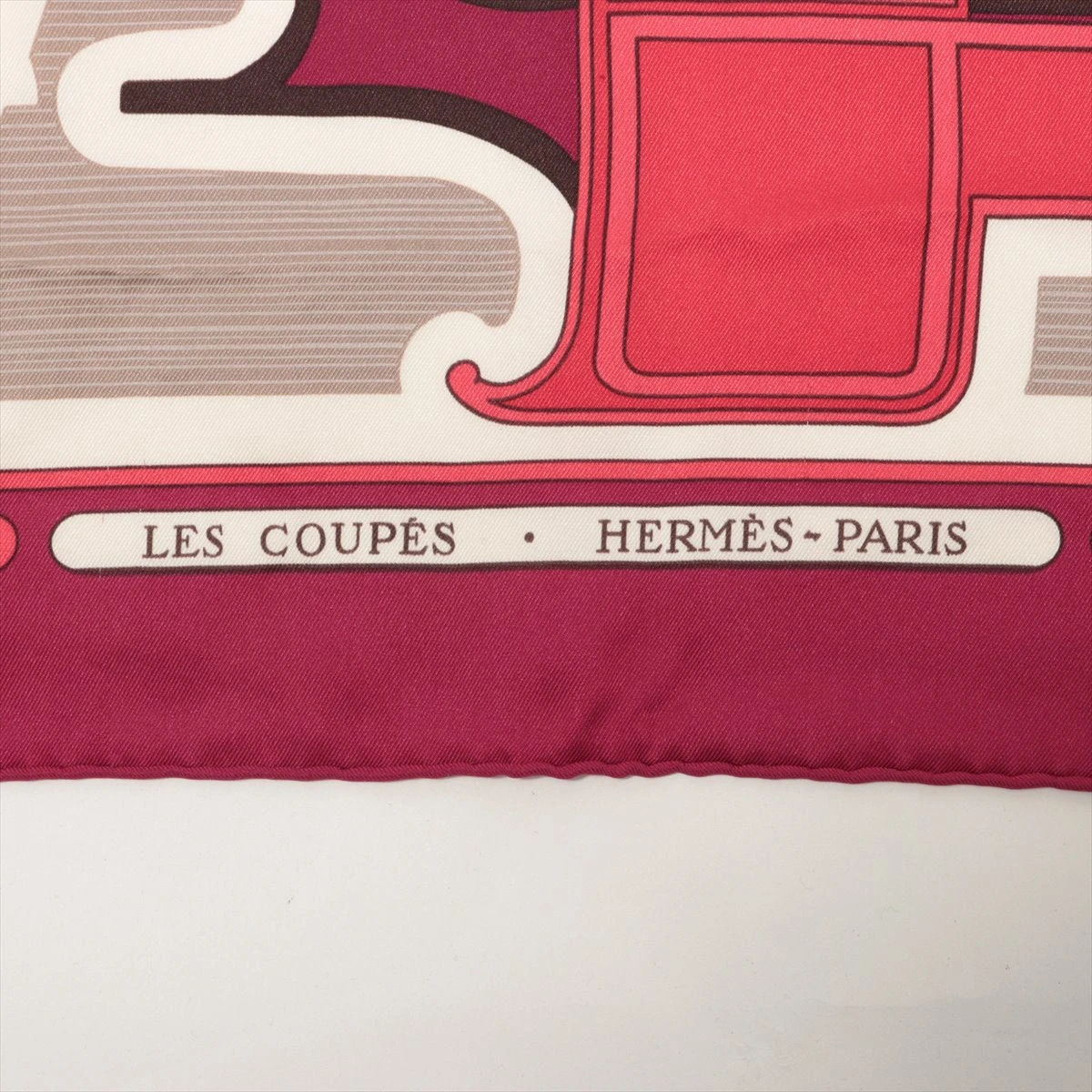 【半額】 クーペ COUPES LES カレ90 エルメス スカーフ レッド シルク 小物
