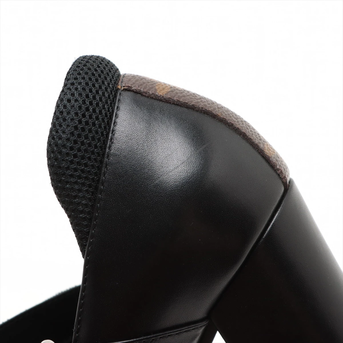 美品 ルイヴィトン 36 1/2 23.5 レザー パンプス ウイングチップ LOUIS VUITTON ルイヴィトン モノグラムフラワーステッチ