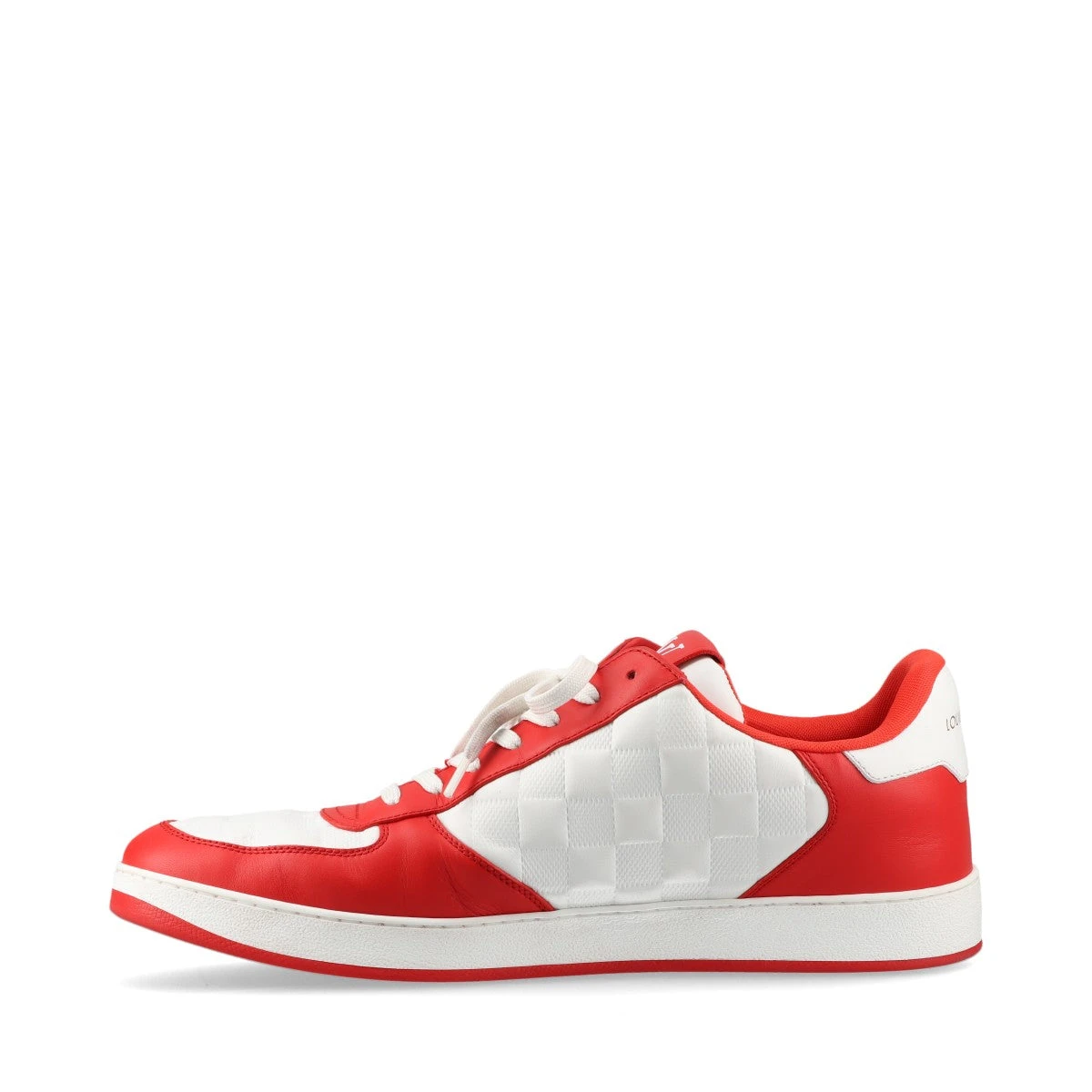 ヴィトン リヴォリライン 23年 レザー スニーカー 9.5 メンズ レッド