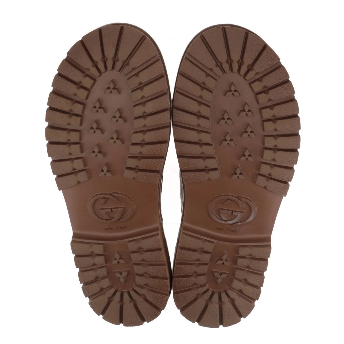 グッチ GGスプリーム PVC サンダル 7 メンズ ベージュ×ブラウン 655571