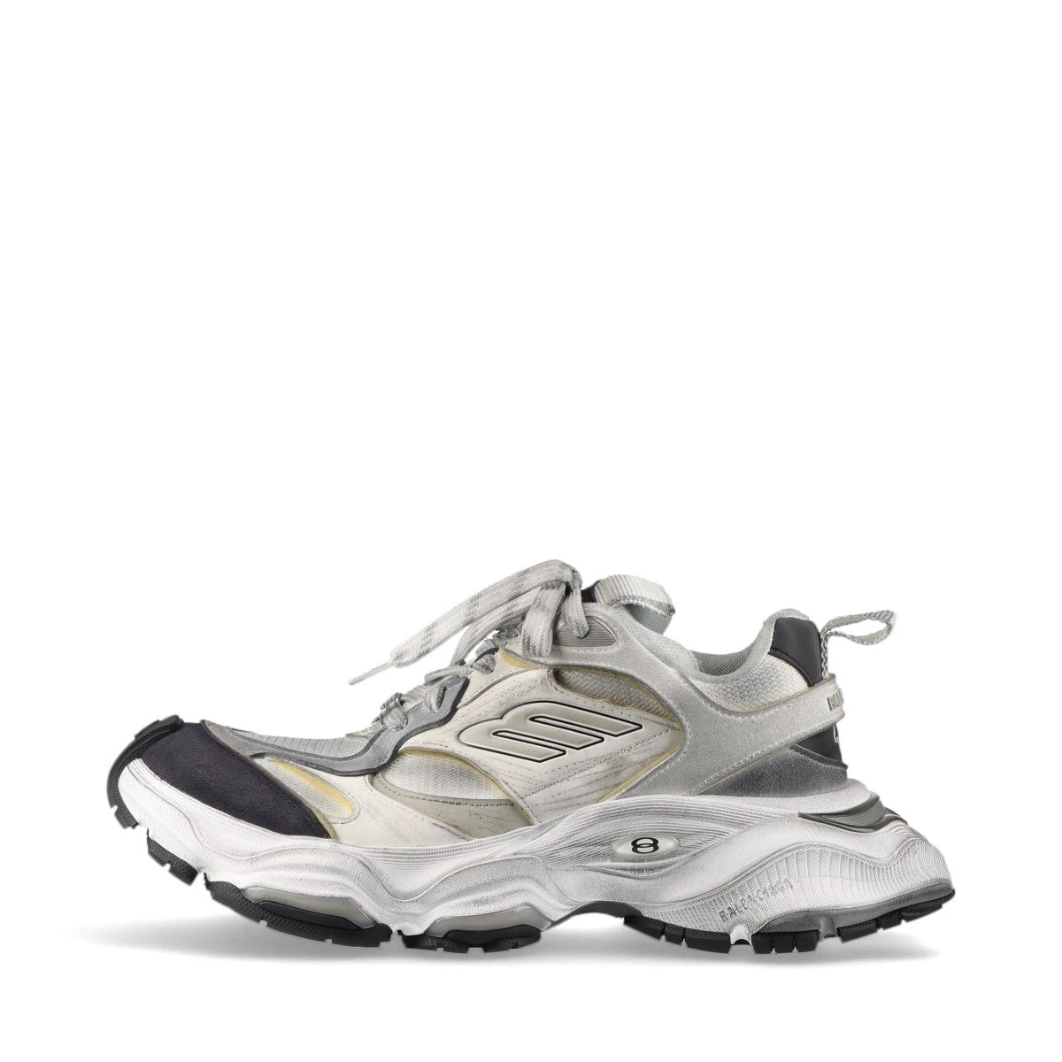 BALENCIAGA ロゴ入りフェイクレザーメッシュスニーカー バレンシアガ カーゴ メッシュ×レザー スニーカー 27.5cm メンズ