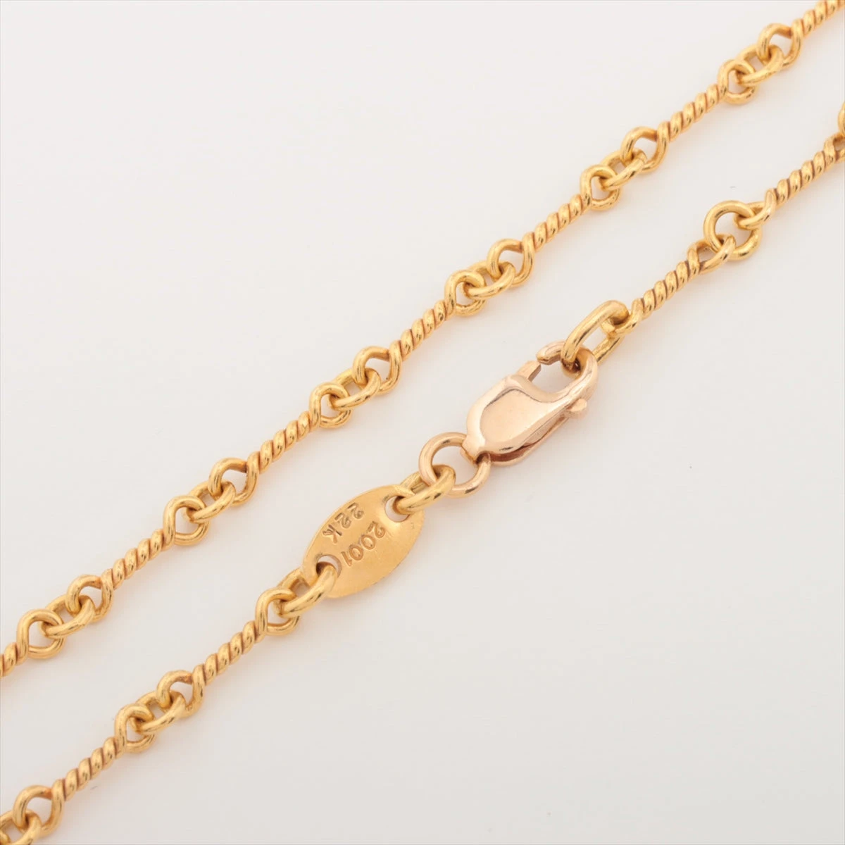 【ゴンゾー】クロムハーツ　ツイストチェーン　現行　22k 18インチ クロムハーツネックレスツイストチェーンゴールド22K18インチ(約