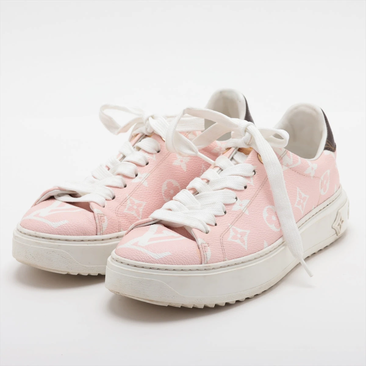 ヴィトン タイムアウトライン 19年 PVC×レザー スニーカー 37