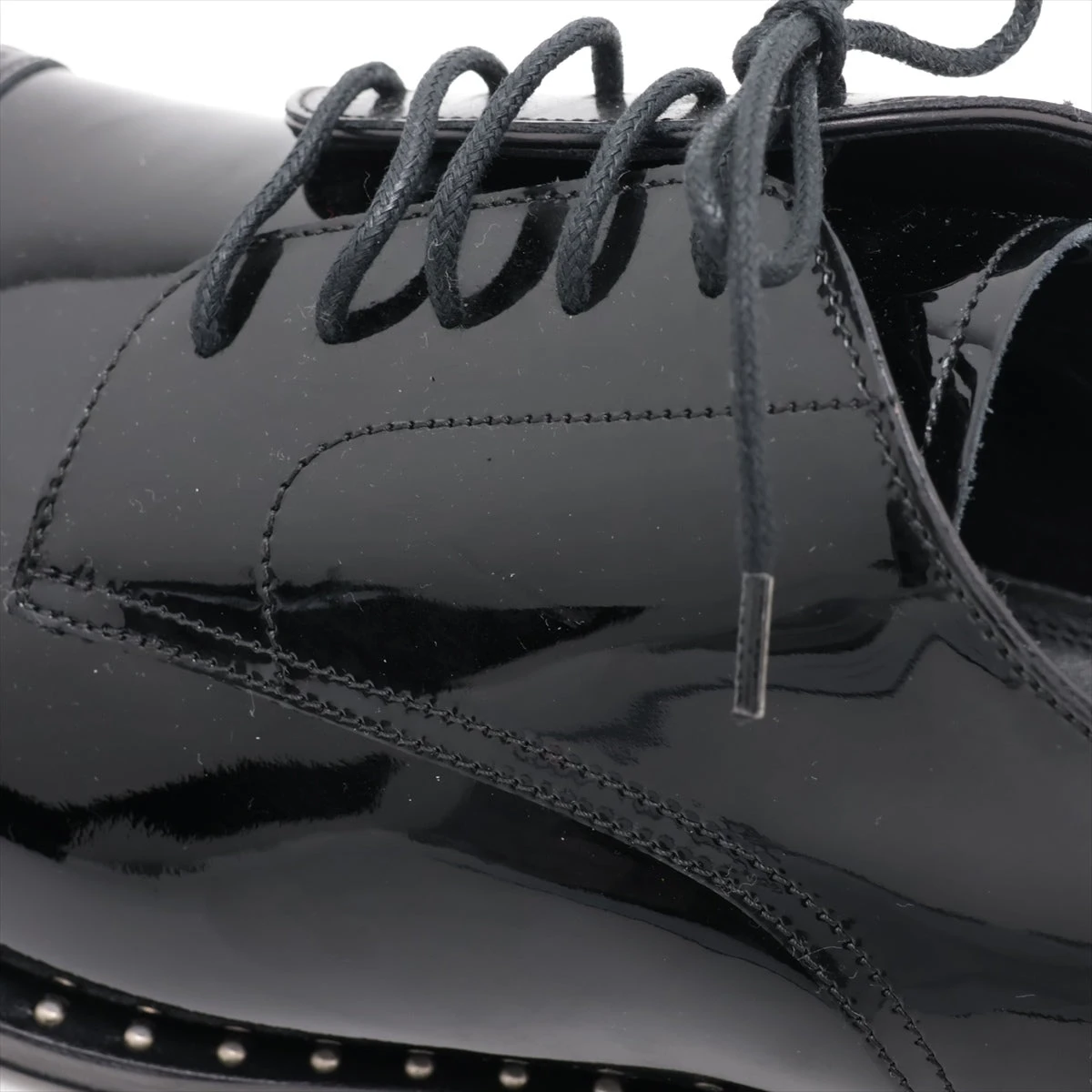 大幅値下げ中　新品同様⭐️イシュムishmm サイズ41 レザーシューズ　ブラック ジミーチュウ パテントレザー レザーシューズ 44 メンズ