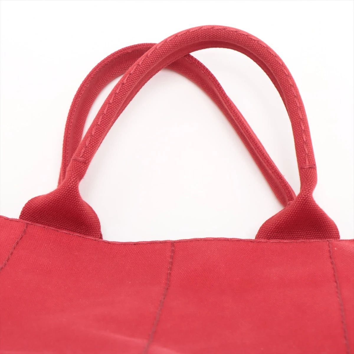 PRADA 赤 カナパ　キャンバス トートバッグ PRADA カナパ 赤 プラダ