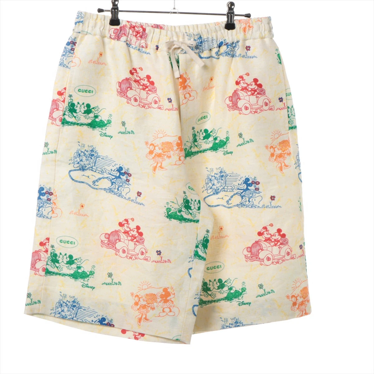 グッチ×ディズニー コットン×リネン ショートパンツ 50 メンズ