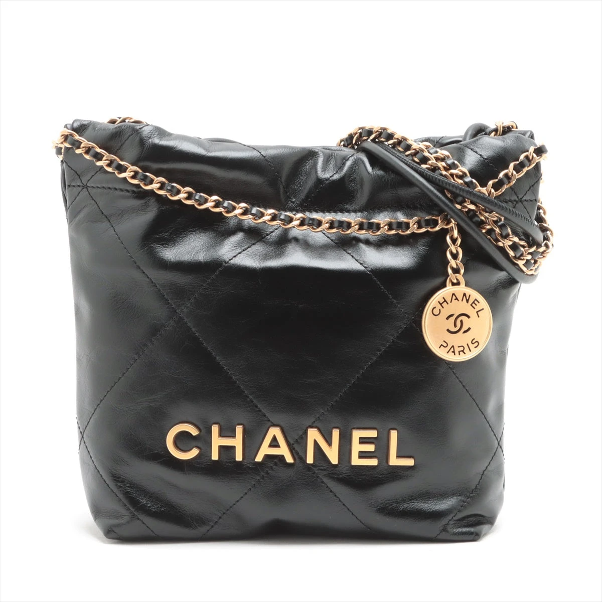 シャネル シャネル22 スモール カーフスキン チェーンショルダーバッグ  