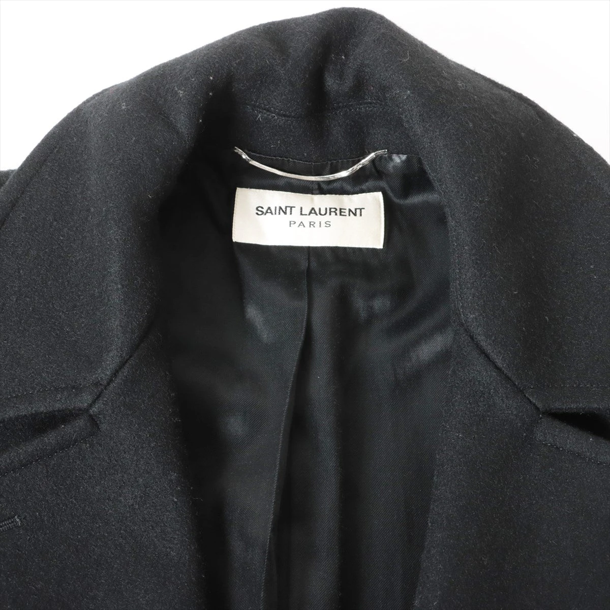 YSL 黒 ウール ピーコート　美品 ゆういちです 楽天市場】Saint Laurent Paris / サンローラン パリ アルスター
