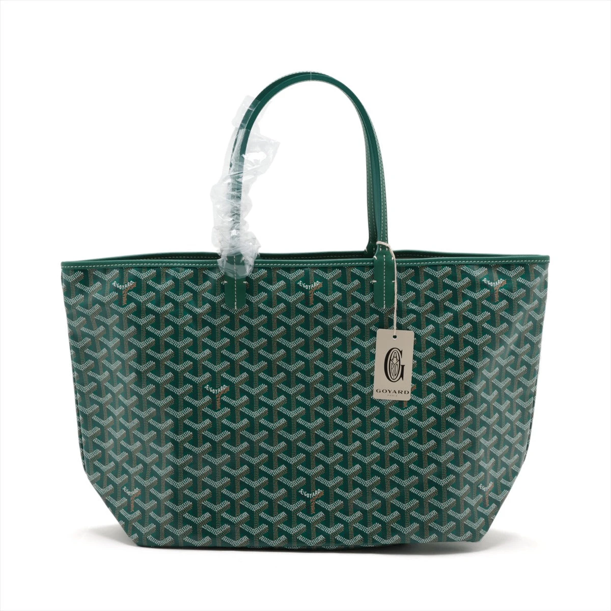 GOYARD ゴヤール トートバッグ サンルイPM PVC×レザー ブラウン ポーチ付き 鞄 レディース ゴヤール白トートバッグ GOYARD ゴヤール サンルイPM トートバッグ PVC