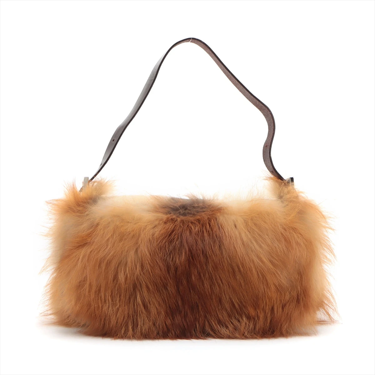FENDI ショルダーバッグ マンマバケット  ファー✖️レザー ブラウン系 フェンディ マンマバケット ファー×レザー ショルダーバッグ