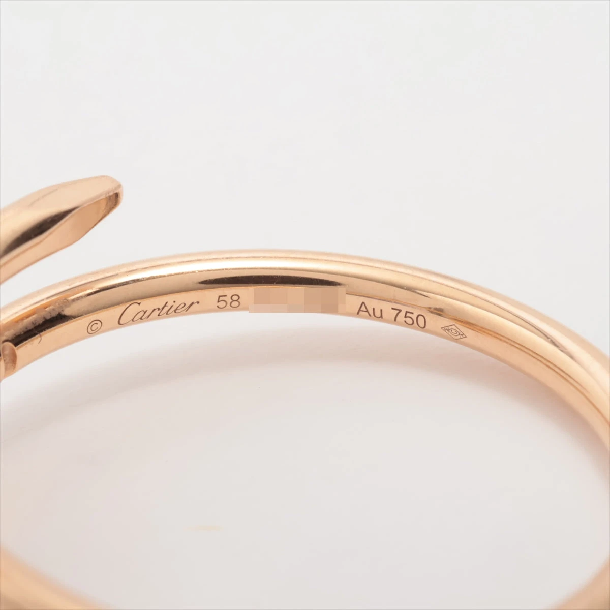 カルティエ ジュスト アン クルー Au750 リング 8号 ジュストアンクル リング 8号 SM WG ダイヤ | CARTIER | LE