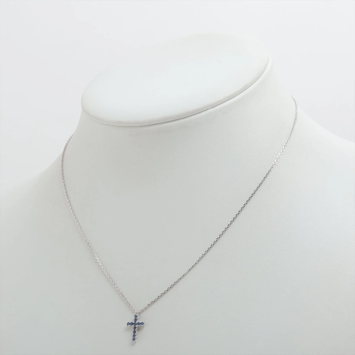カルティエ クロス サファイア ネックレス 750(WG) 2.9g A2795724
